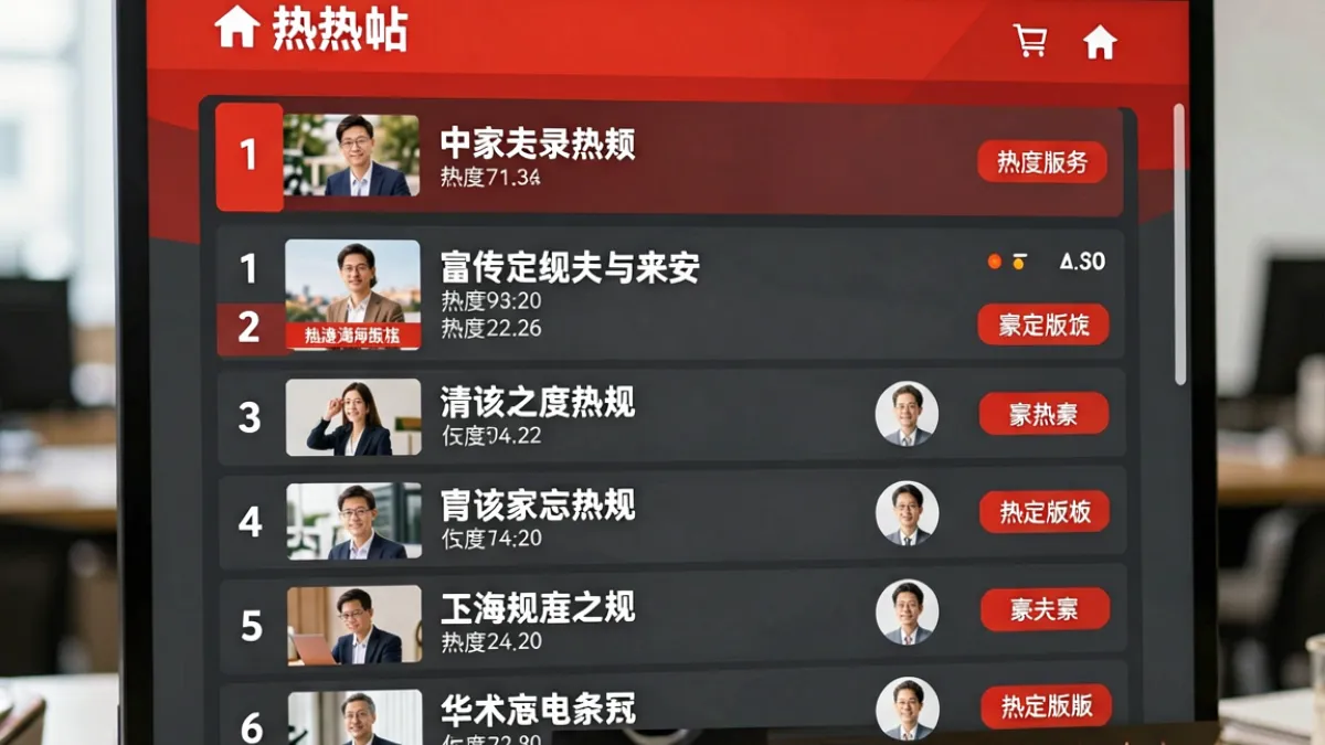 草榴主页热门榜单封面图，展示论坛首页热帖排行的界面截图风格示意